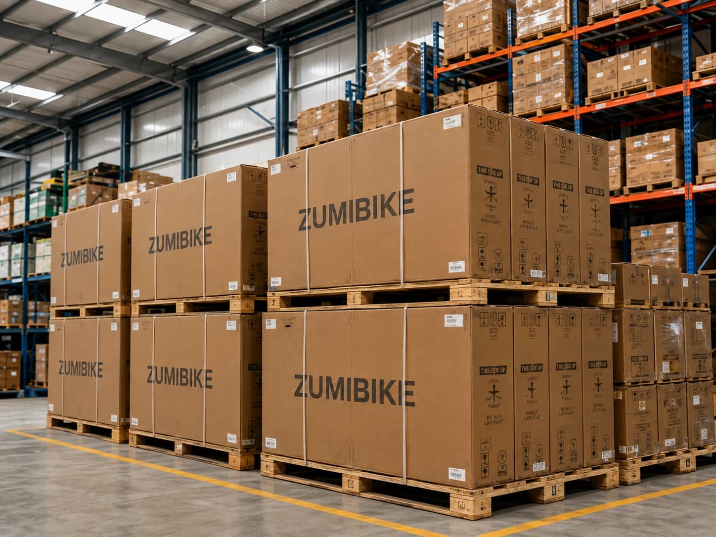 ZUMIBIKE boxed electric bike stock in warehouse