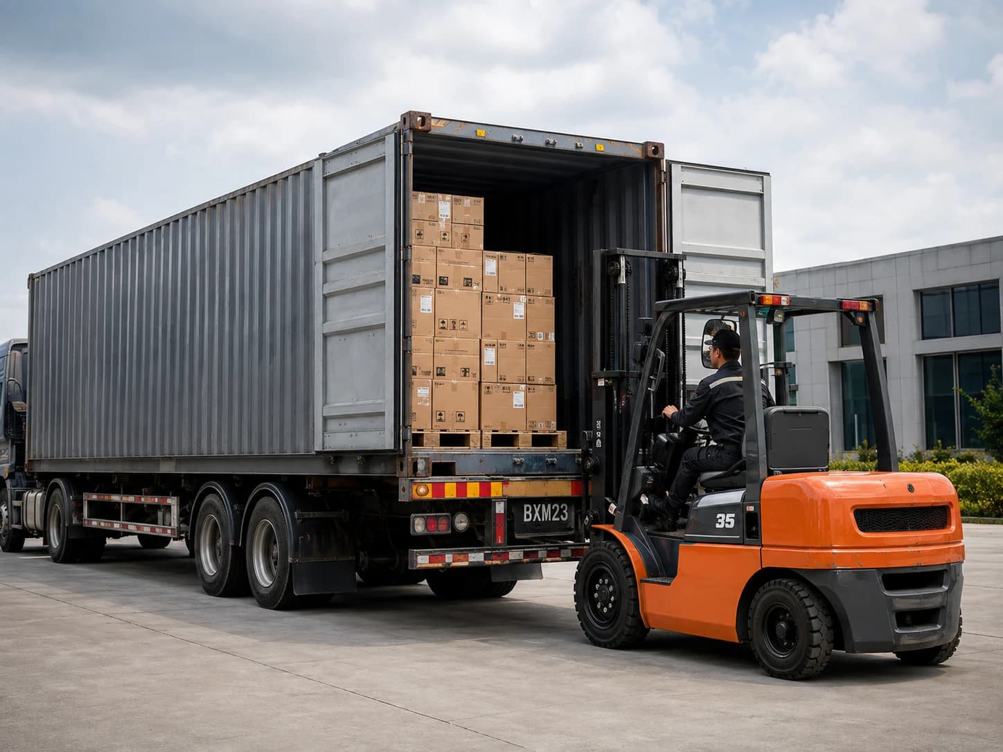 Electric bike orders being loaded for delivery